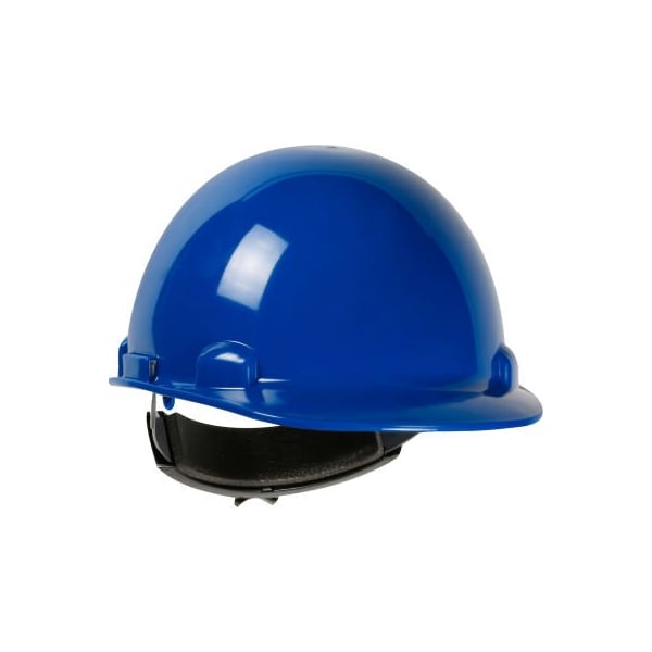 Dynamic Dom Cap Style Dome Hard Hat HDPE Shell, 4-PT Suspension, Rachet Adjustment, Royal